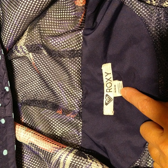 Roxy polkadot windbreaker navy color M - Picture 3 of 8